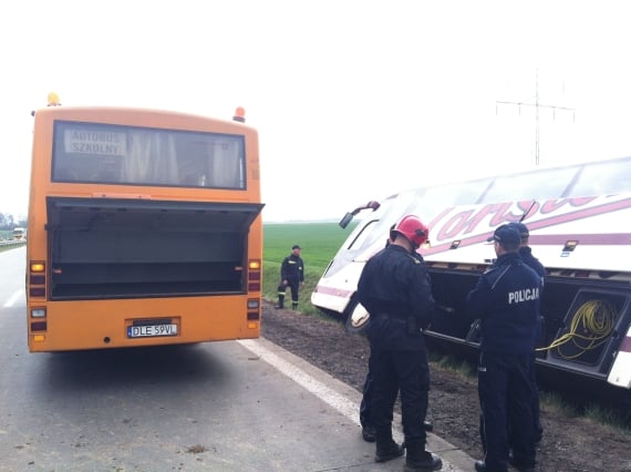 Wypadek autobusu na autostradzie A4 - 1