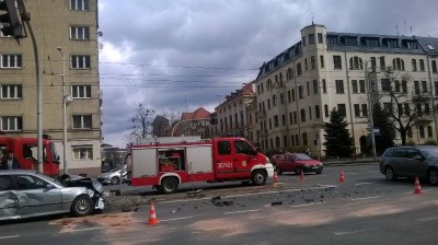 Wypadek u zbiegu ulicy Skłodowskiej z ulicą Norwida - 1