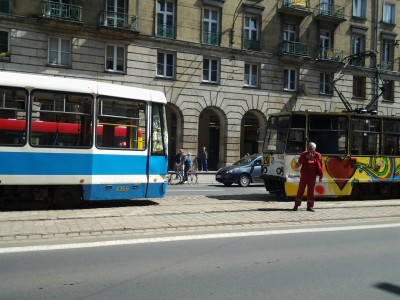 Wypadek dwóch tramwajów. 6 osób trafiło do szpitala - 0